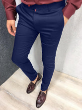 Laden Sie das Bild in den Galerie-Viewer, Men's Solid Color Casual Tappered Formal Pants