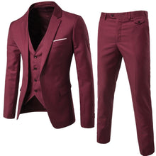 Laden Sie das Bild in den Galerie-Viewer, Men's Business Casual Suit Three-piece Suit
