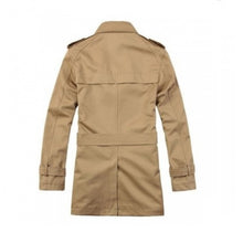 Laden Sie das Bild in den Galerie-Viewer, Classic Retro Men's Windbreaker Jacket Smart Business Korean Double-breasted Slim Trendy Version