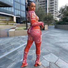 Laden Sie das Bild in den Galerie-Viewer, Sexy hohle Langarmbluse enge Hosen drei Sätze