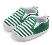 Laden Sie das Bild in den Galerie-Viewer, Baby first walkers, Baby gestreifte weiche Schuhe