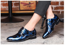 Laden Sie das Bild in den Galerie-Viewer, Trends spitze Herren-Lederschuhe