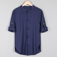 Laden Sie das Bild in den Galerie-Viewer, Men's cotton linen shirt