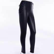 Laden Sie das Bild in den Galerie-Viewer, Lace-up zippered pencil pants