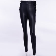 Laden Sie das Bild in den Galerie-Viewer, Lace-up zippered pencil pants