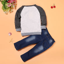 Laden Sie das Bild in den Galerie-Viewer, Jeans-Pullover Set für Jungs, Cowboykleidung