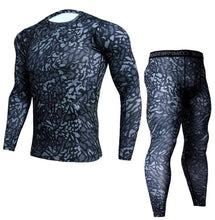 Laden Sie das Bild in den Galerie-Viewer, Herren Camouflage Hosen & T-Shirt Sets Mode Crossfit T-Shirt, Männer Casual Leggings