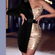 Laden Sie das Bild in den Galerie-Viewer, Red Paneled Sequin Dress