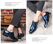 Laden Sie das Bild in den Galerie-Viewer, Trends spitze Herren-Lederschuhe