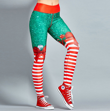 Laden Sie das Bild in den Galerie-Viewer, Yoga-Weihnachtshose mit hoher Taille