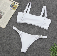 Laden Sie das Bild in den Galerie-Viewer, Badeanzug mit einfarbiger Schnalle im Bikini