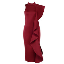 Laden Sie das Bild in den Galerie-Viewer, Ärmelloses sexy Abendkleid mit Rüschen