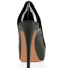 Laden Sie das Bild in den Galerie-Viewer, Super high heel platform leather