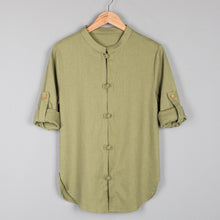 Laden Sie das Bild in den Galerie-Viewer, Men's cotton linen shirt