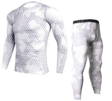 Laden Sie das Bild in den Galerie-Viewer, Herren Camouflage Hosen & T-Shirt Sets Mode Crossfit T-Shirt, Männer Casual Leggings