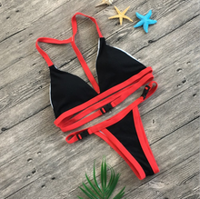 Laden Sie das Bild in den Galerie-Viewer, Badeanzug mit einfarbiger Schnalle im Bikini