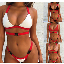 Laden Sie das Bild in den Galerie-Viewer, Badeanzug mit einfarbiger Schnalle im Bikini