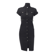 Laden Sie das Bild in den Galerie-Viewer, Vintage waistband buckled slim skirt