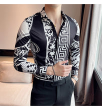 Laden Sie das Bild in den Galerie-Viewer, Men Printed Youth Long-Sleeved Thin Shirt
