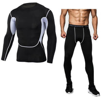 Laden Sie das Bild in den Galerie-Viewer, Herren Camouflage Hosen & T-Shirt Sets Mode Crossfit T-Shirt, Männer Casual Leggings