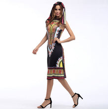 Laden Sie das Bild in den Galerie-Viewer, Summer European and American print hooded skirt