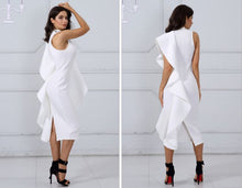 Laden Sie das Bild in den Galerie-Viewer, Ärmelloses sexy Abendkleid mit Rüschen