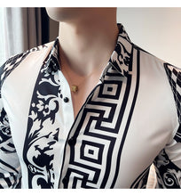 Laden Sie das Bild in den Galerie-Viewer, Men Printed Youth Long-Sleeved Thin Shirt