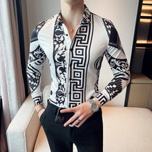Laden Sie das Bild in den Galerie-Viewer, Men Printed Youth Long-Sleeved Thin Shirt