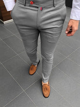 Laden Sie das Bild in den Galerie-Viewer, Men's Solid Color Casual Tappered Formal Pants
