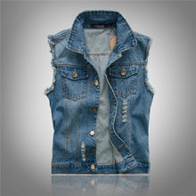 Laden Sie das Bild in den Galerie-Viewer, Men&#39;s denim vest Korean version
