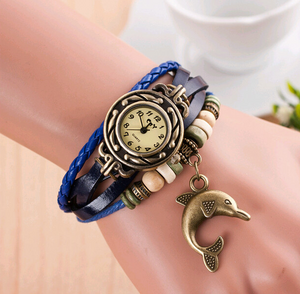 New Bracelet Dolphin Pendant Bracelet Watch