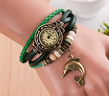 Laden Sie das Bild in den Galerie-Viewer, New Bracelet Dolphin Pendant Bracelet Watch
