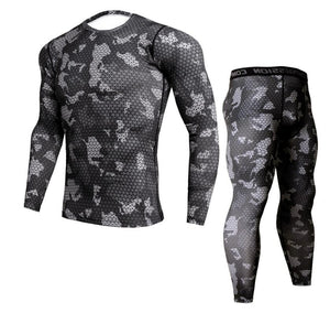 Herren Camouflage Hosen & T-Shirt Sets  Mode Crossfit T-Shirt, Männer Casual Leggings