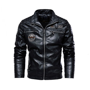 Herren PU-Lederjacke