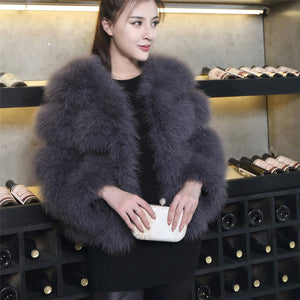 Women's ostrich fur coat