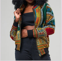 Laden Sie das Bild in den Galerie-Viewer, Women&#39;s African Print Jacket
