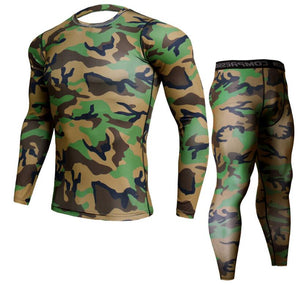 Herren Camouflage Hosen & T-Shirt Sets  Mode Crossfit T-Shirt, Männer Casual Leggings