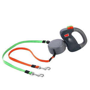 Einziehbare Dual Pet Dog Walking Leine, Hundeleinen