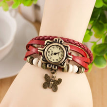 Laden Sie das Bild in den Galerie-Viewer, Vintage Layered Leather Strap Bracelet Watch
