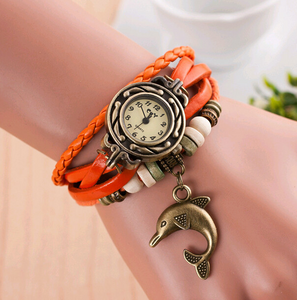 New Bracelet Dolphin Pendant Bracelet Watch