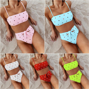 Bikini sexy belt love print