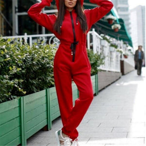 Personality hipster with hoodie jumpsuit