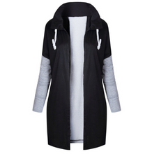 Laden Sie das Bild in den Galerie-Viewer, Long colorblock lace-up sweater coat
