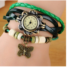 Laden Sie das Bild in den Galerie-Viewer, Vintage Layered Leather Strap Bracelet Watch
