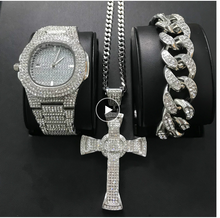 Laden Sie das Bild in den Galerie-Viewer, Mens Watches Luxury Brand Fashion Diamond Date Quartz Watch
