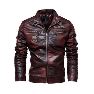 Herren PU-Lederjacke