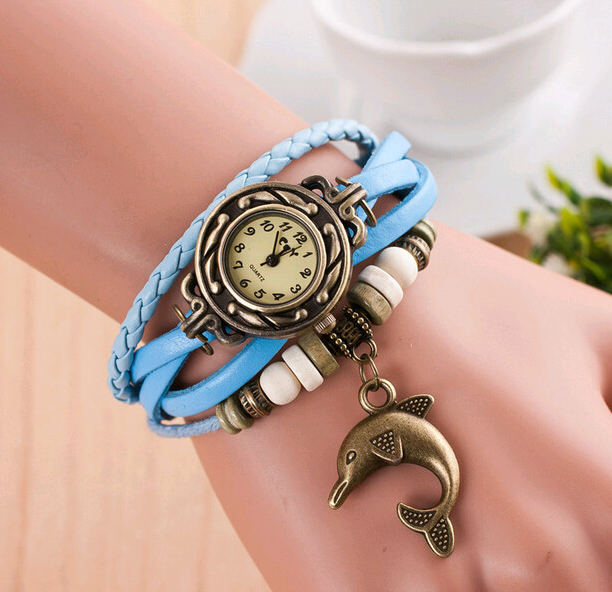 New Bracelet Dolphin Pendant Bracelet Watch