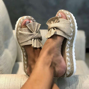 Bowknot beach slippers