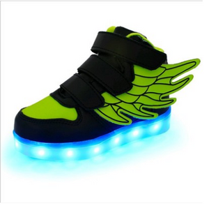 Kinderschuhe mit LED Lichter und Flügel, USB aufladbar