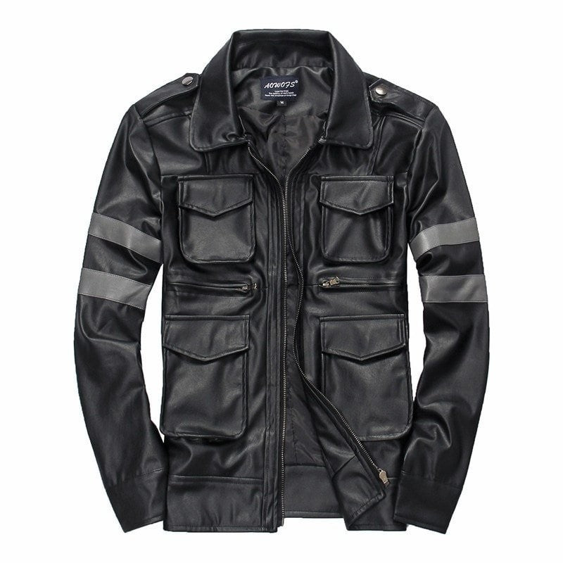 Herren Lederjacke, Resident Evil Biohazard Leather Jackets